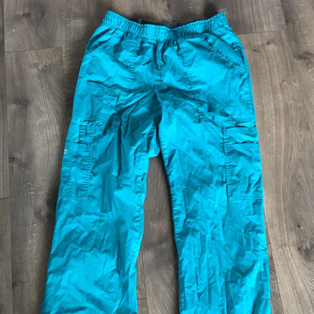 Aqua green scrub pants